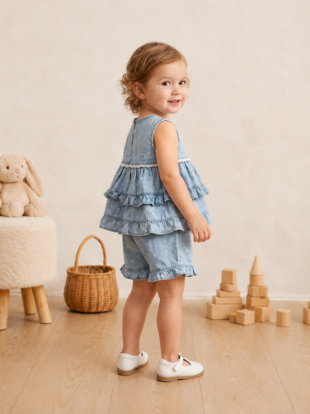Ruffle Denim Dream Co-Ord Set