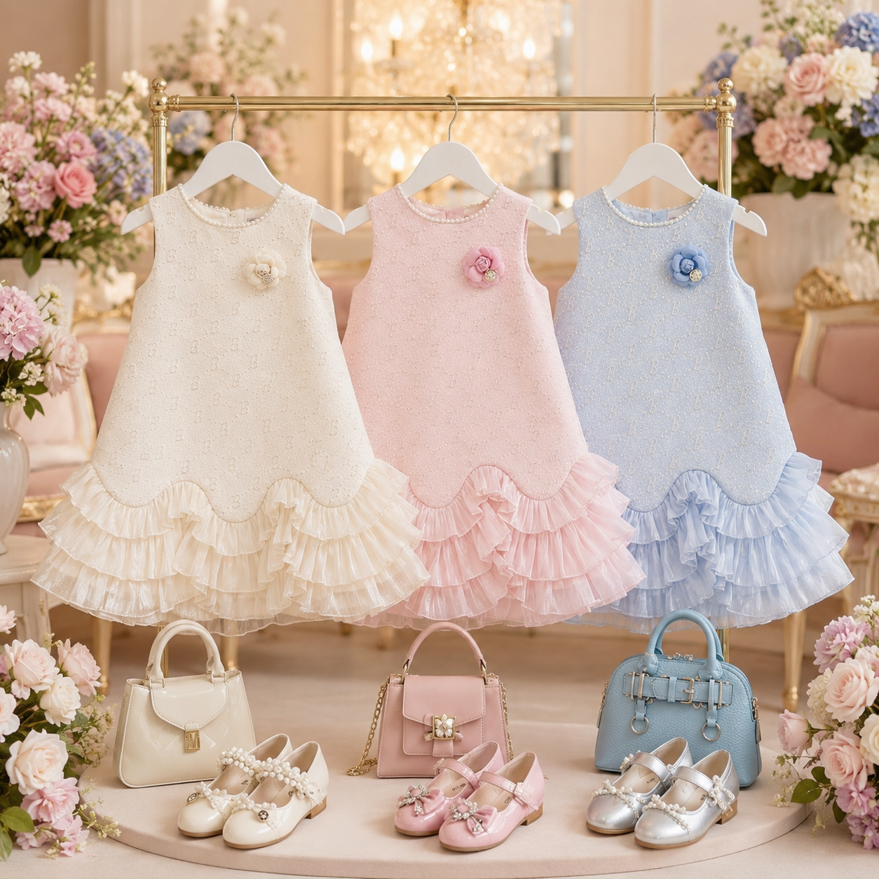 Pearl Ruffle Princess Dress