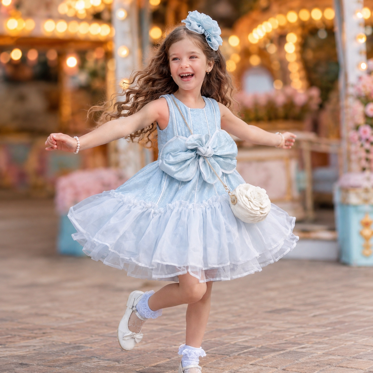 Bluebell Bow Princess Dress