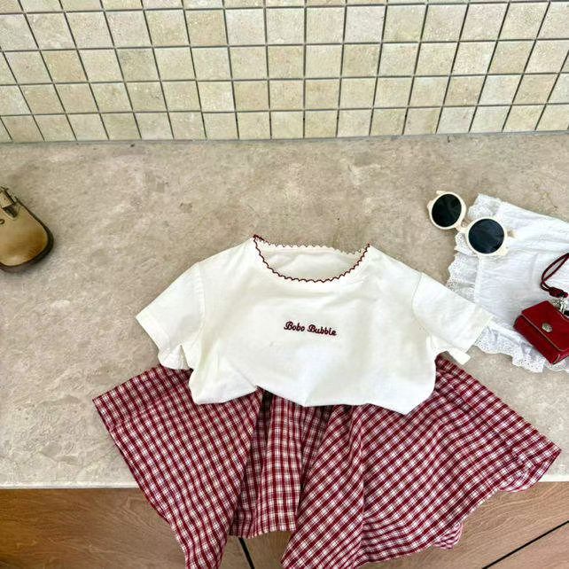 Gingham Twirl Skirt Set