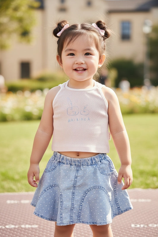 Butterfly Denim Skater Co-Ord Set