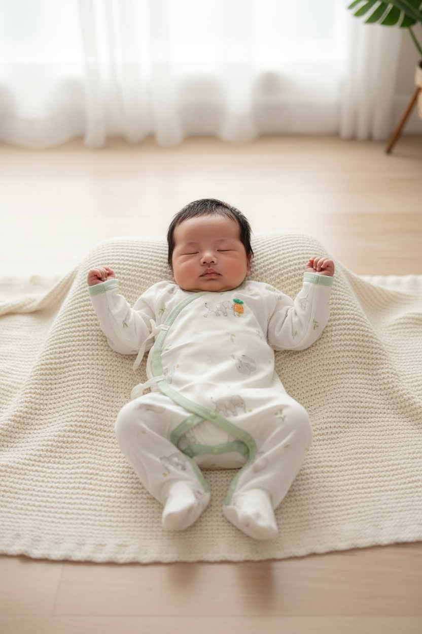 Premium Organic Cotton Kimono Wrap Sleepsuit