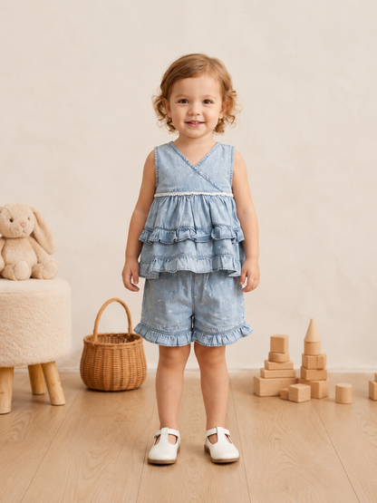 Ruffle Denim Dream Co-Ord Set