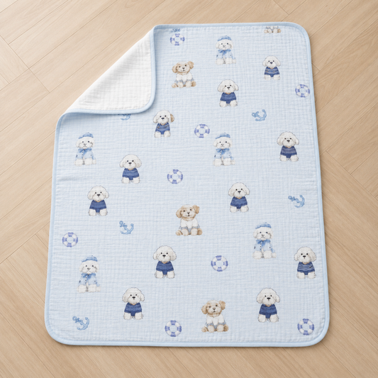 Ocean Paws muslin blanket