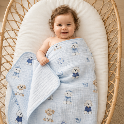Ocean Paws muslin blanket