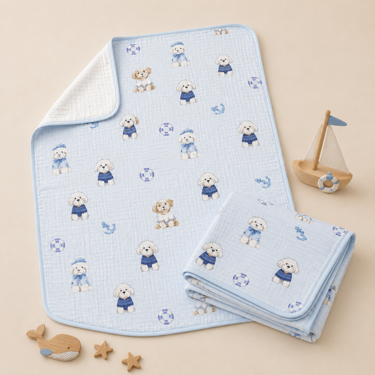 Ocean Paws muslin blanket