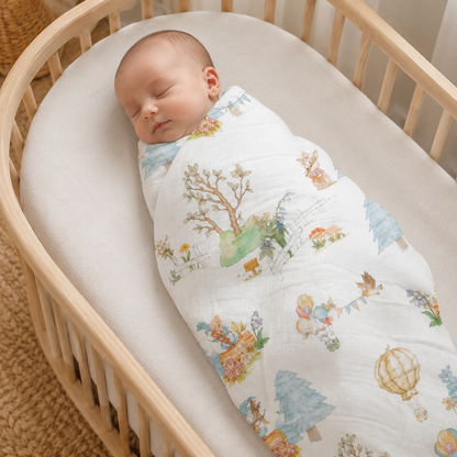 Bunny Balloon     Muslin BLANKET