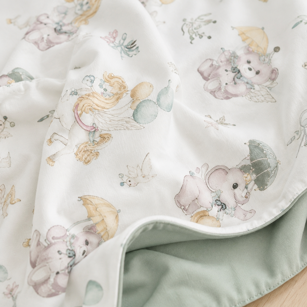 Dreamland Parade Reversible Baby Blanket