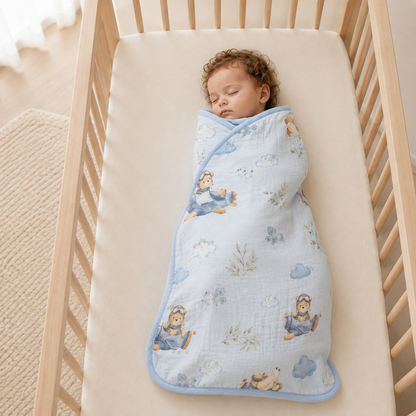 Little Aviator Reversible Baby Blanket