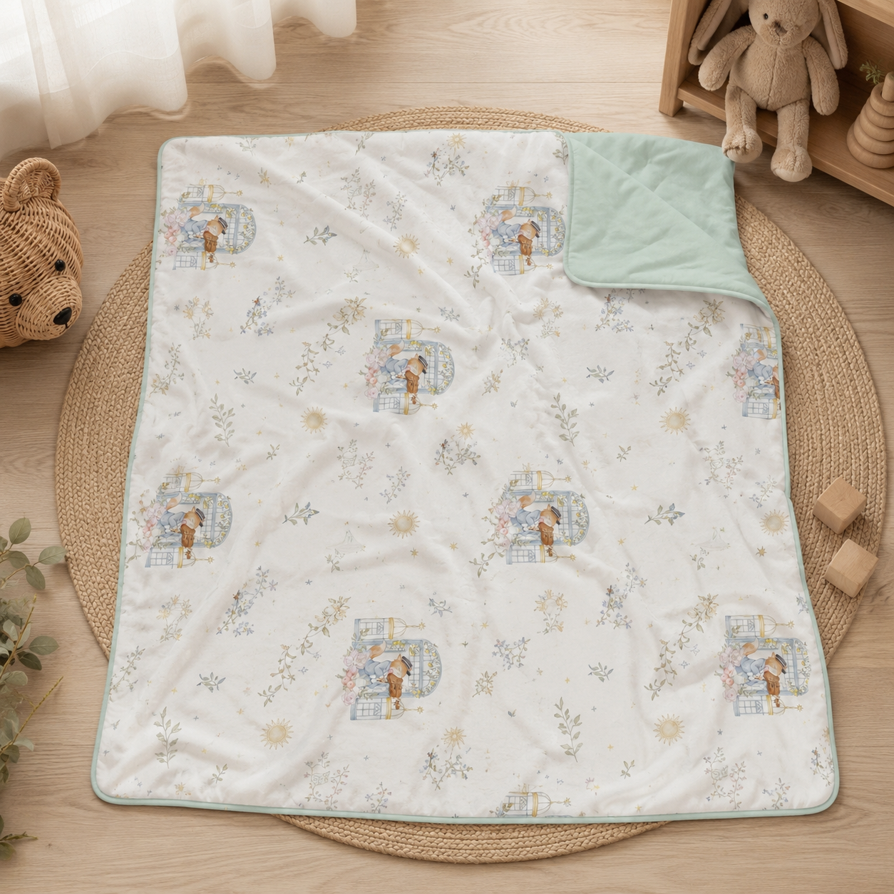 Melodic Fox Quilt Blanket