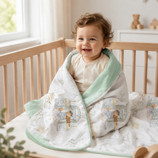 Melodic Fox Quilt Blanket