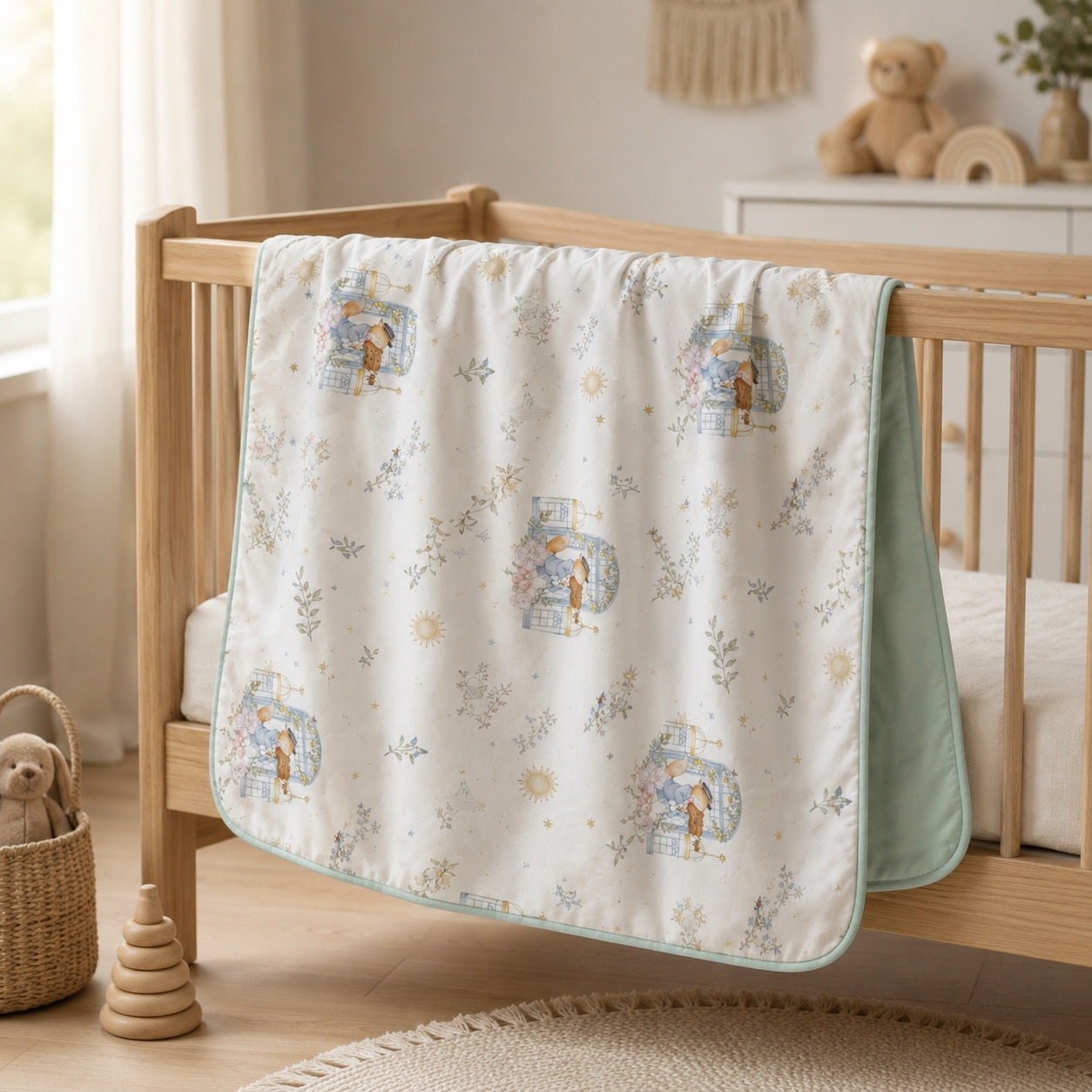 Melodic Fox Quilt Blanket