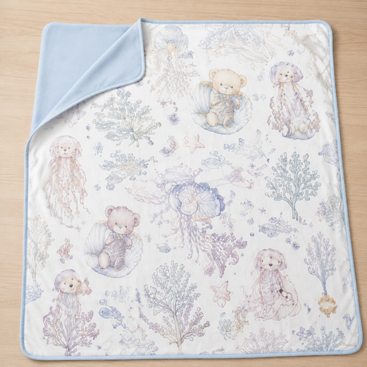 Ocean Dreams Reversible Baby Blanket