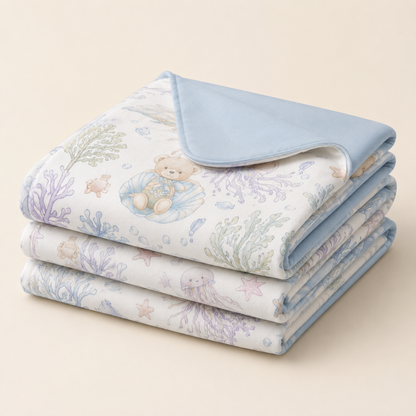 Ocean Dreams Reversible Baby Blanket
