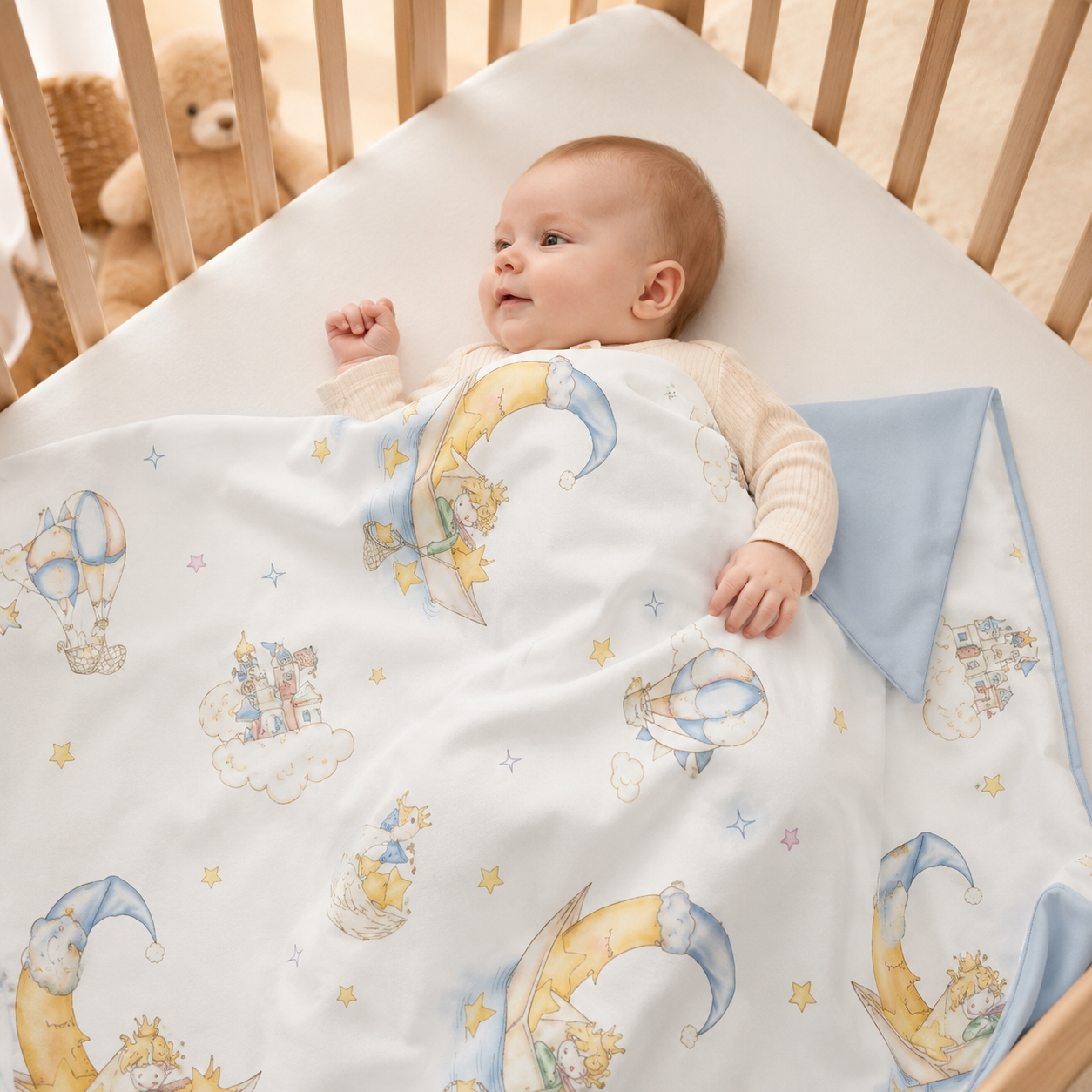 Moonlit Dreams Reversible  Baby Blanket