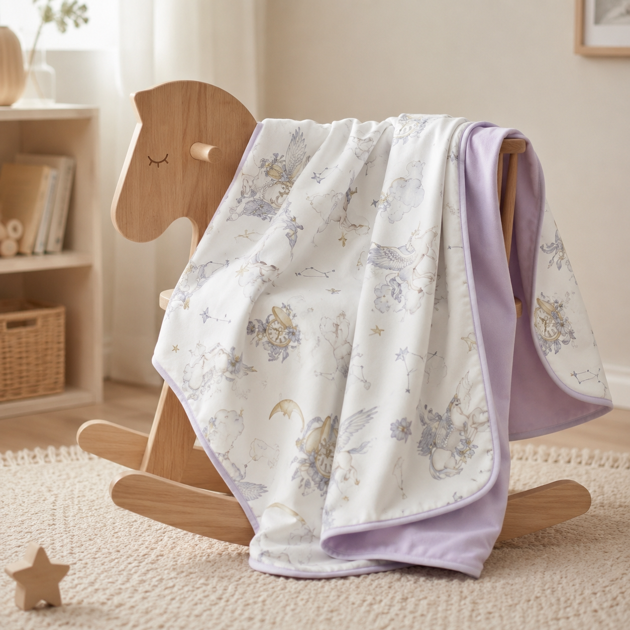 Cosmic Unicorn Reversible Blanket