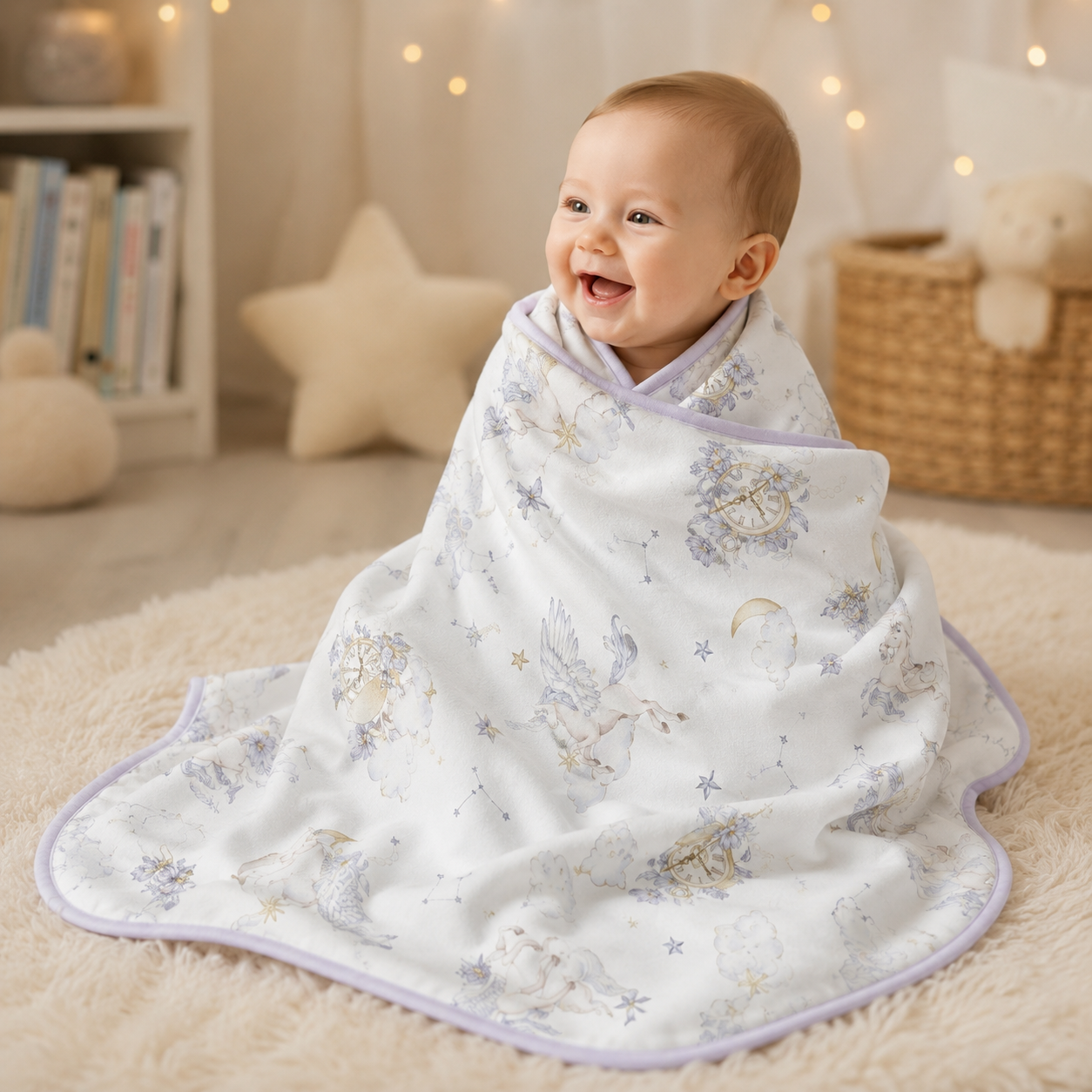 Cosmic Unicorn Reversible Blanket