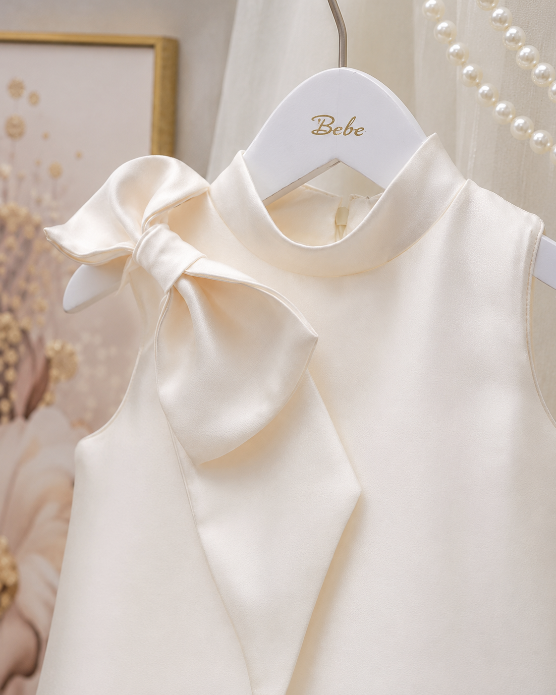 Ivory Elegance Bow Dress