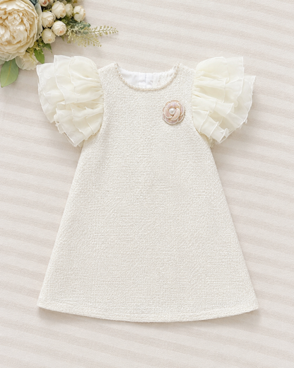 Pearl Blossom Tweed Dress