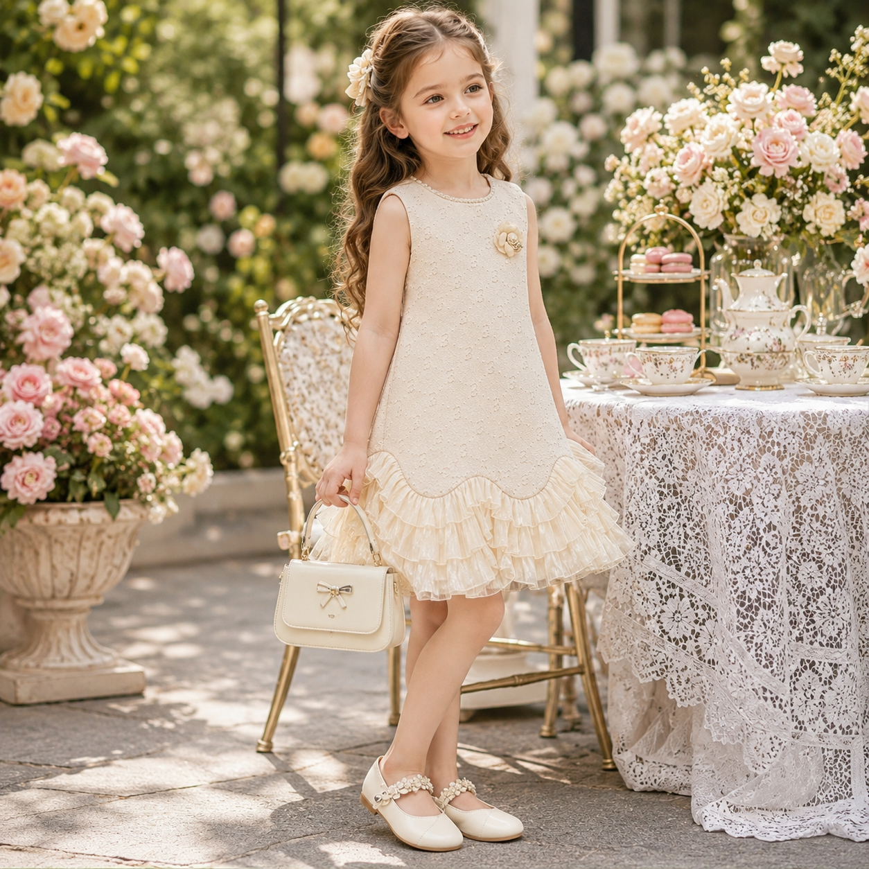 Pearl Ruffle Princess Dress