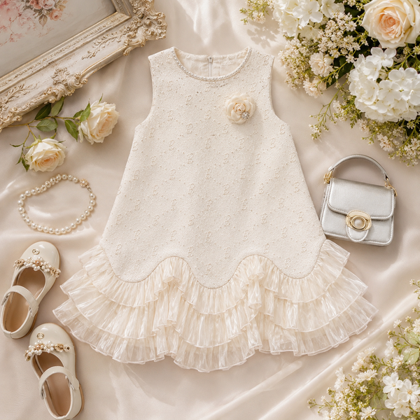 Pearl Ruffle Princess Dress