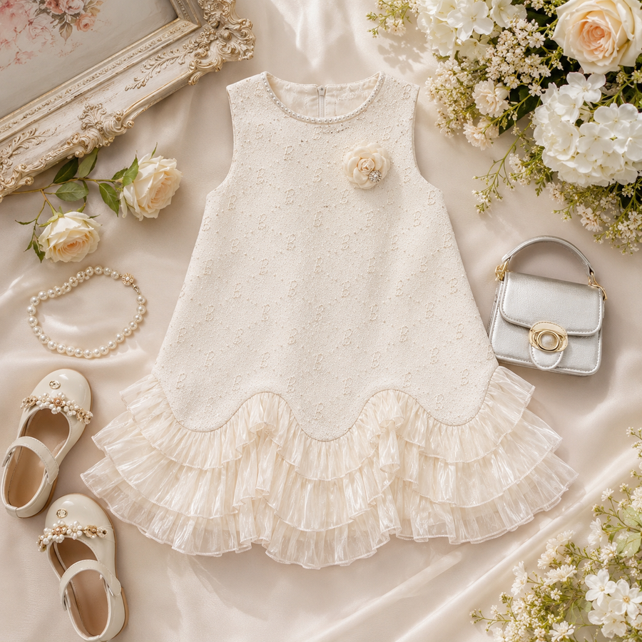 Pearl Ruffle Princess Dress