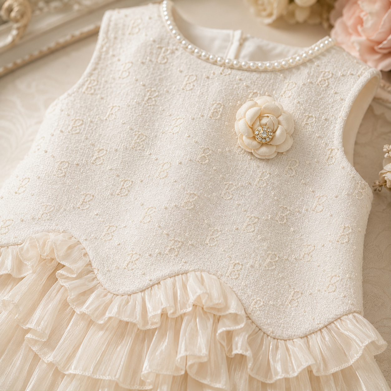 Pearl Ruffle Princess Dress