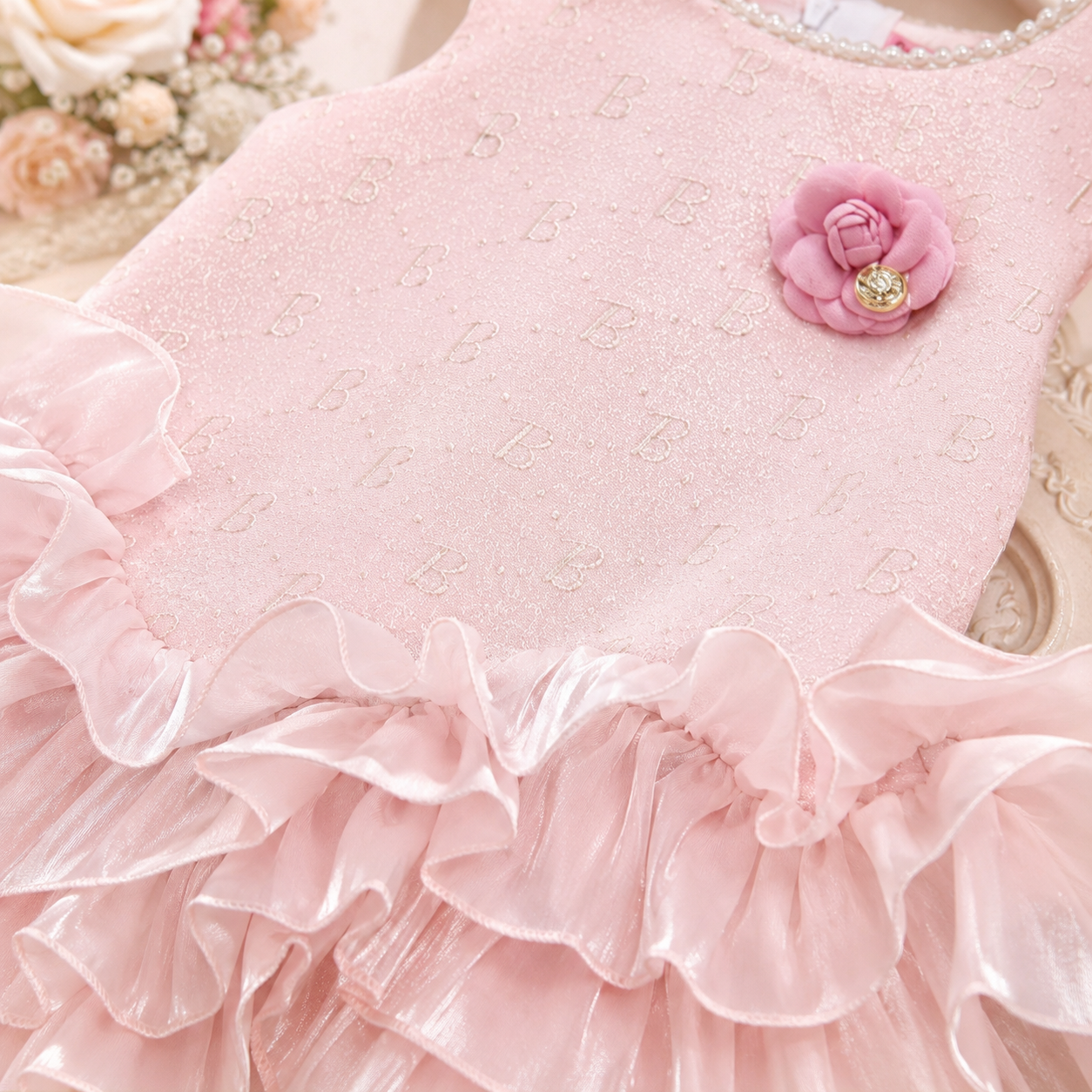 Pearl Ruffle Princess Dress
