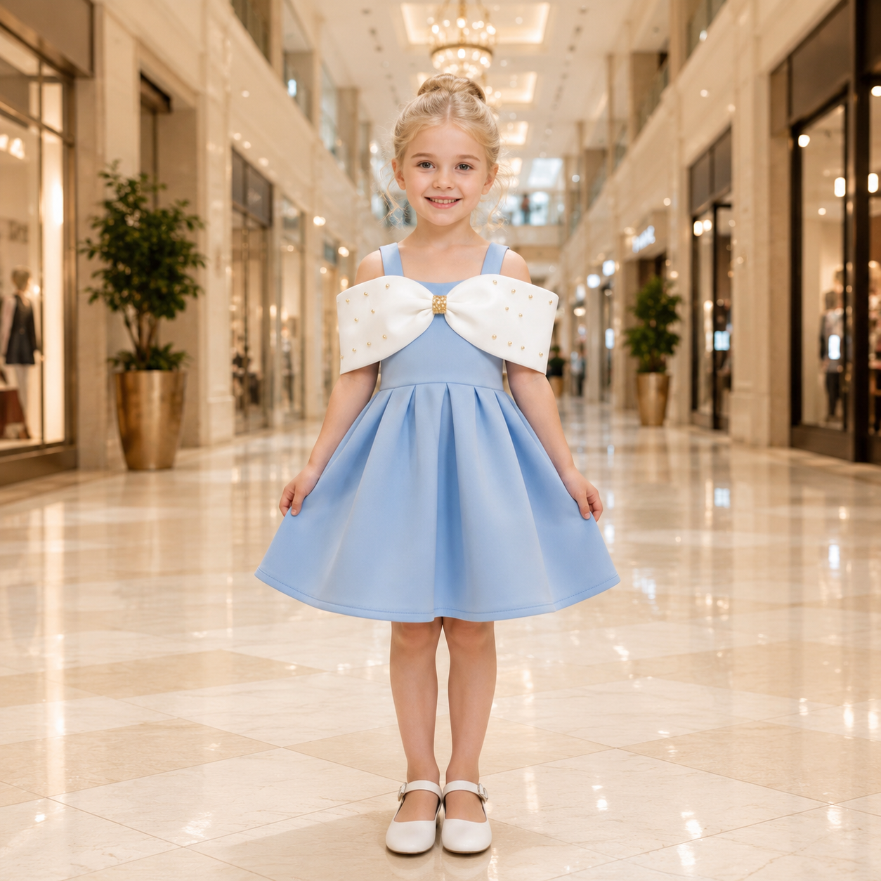 Sky Bow Princess Dress