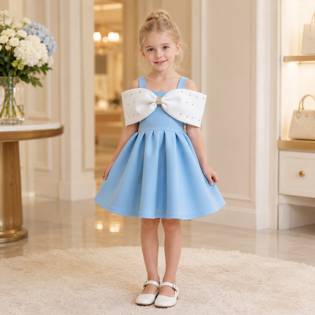 Sky Bow Princess Dress