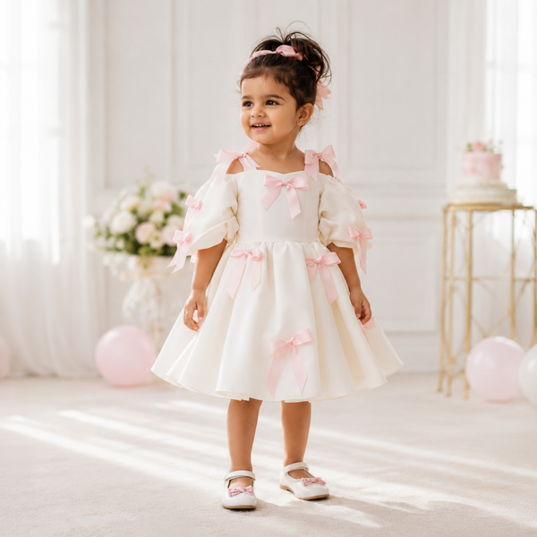 Blush Bow Princess Dress