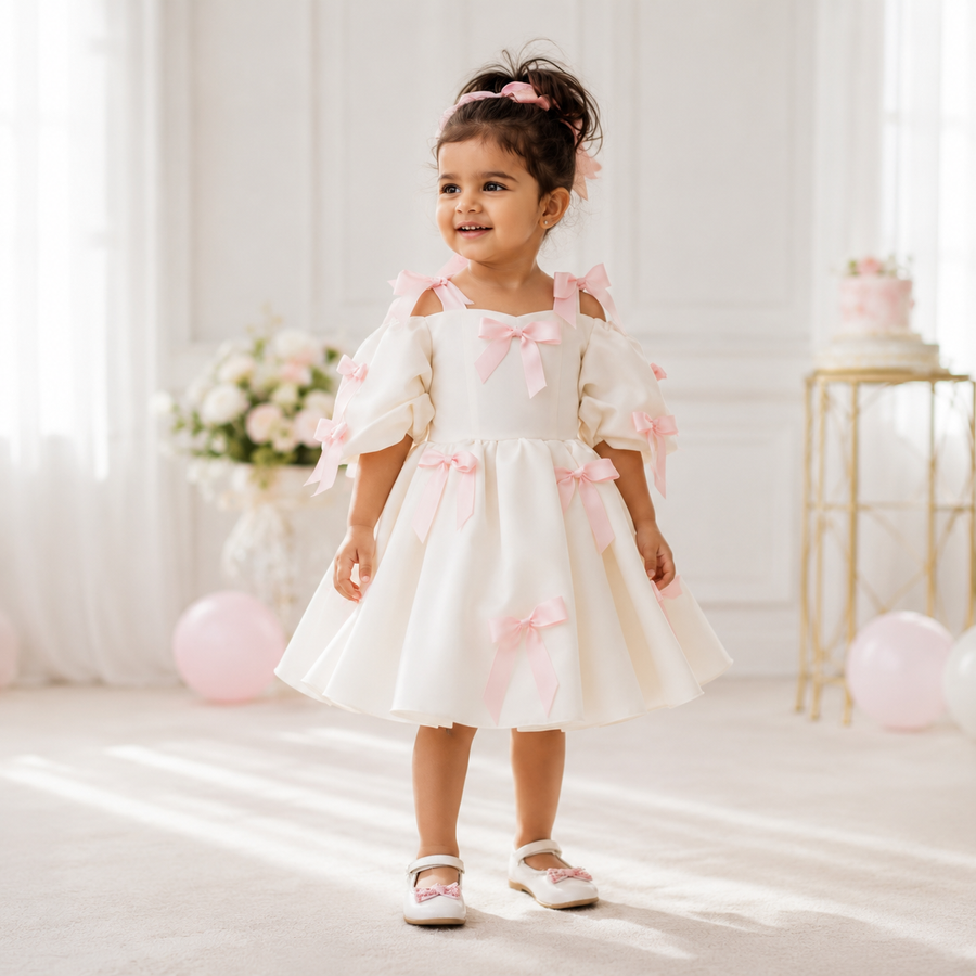 Blush Bow Princess Dress