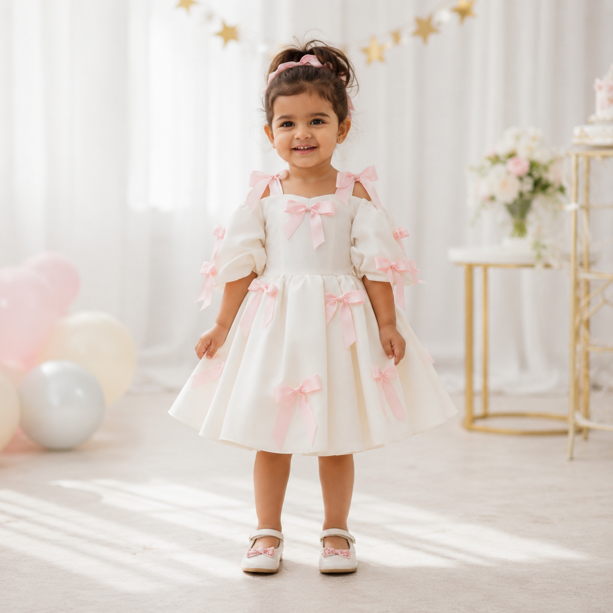 Blush Bow Princess Dress