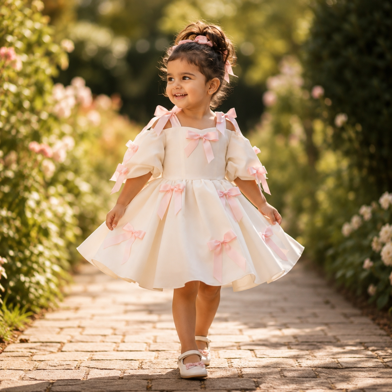 Blush Bow Princess Dress