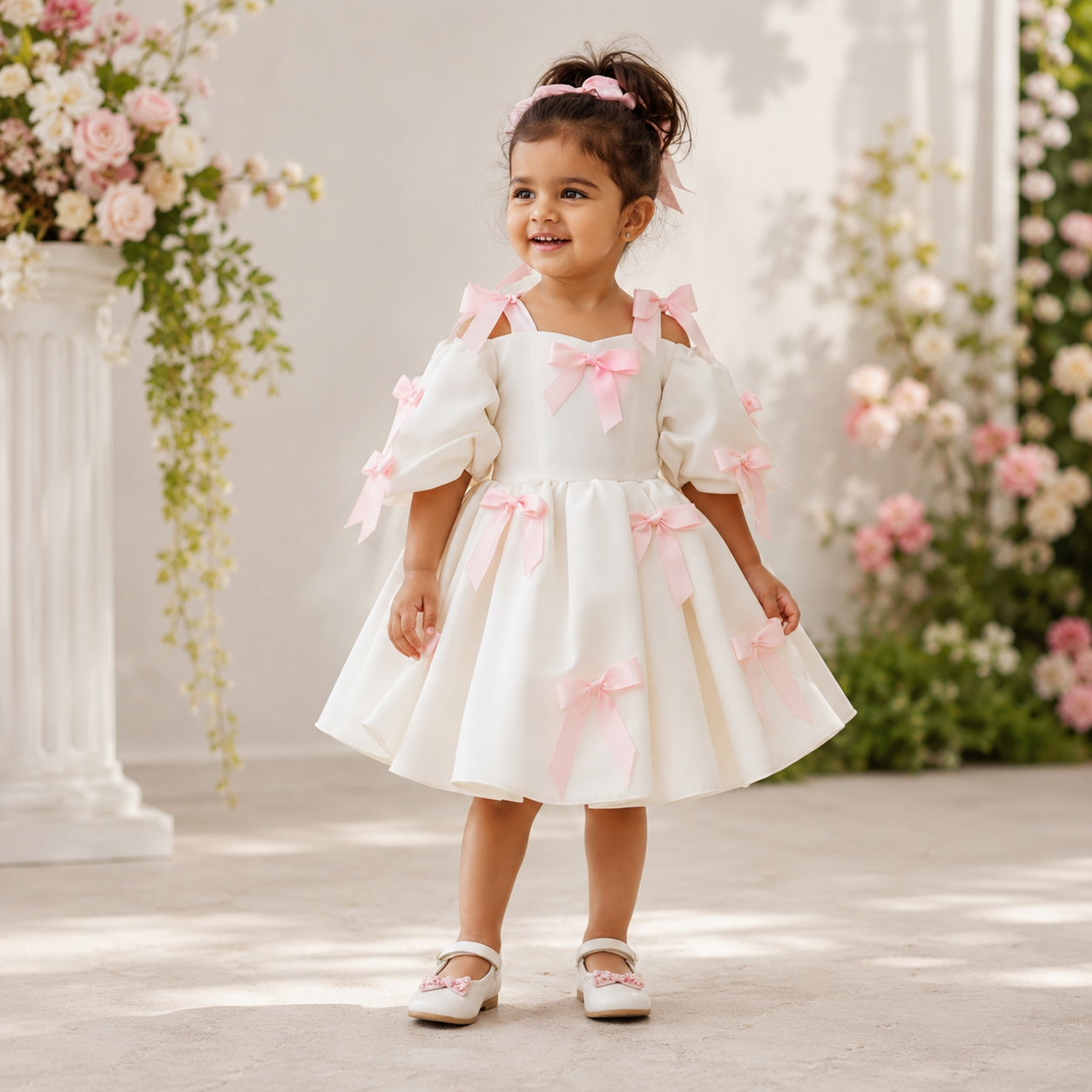 Blush Bow Princess Dress