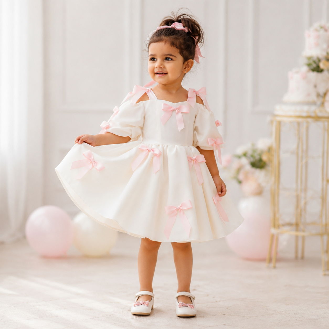 Blush Bow Princess Dress