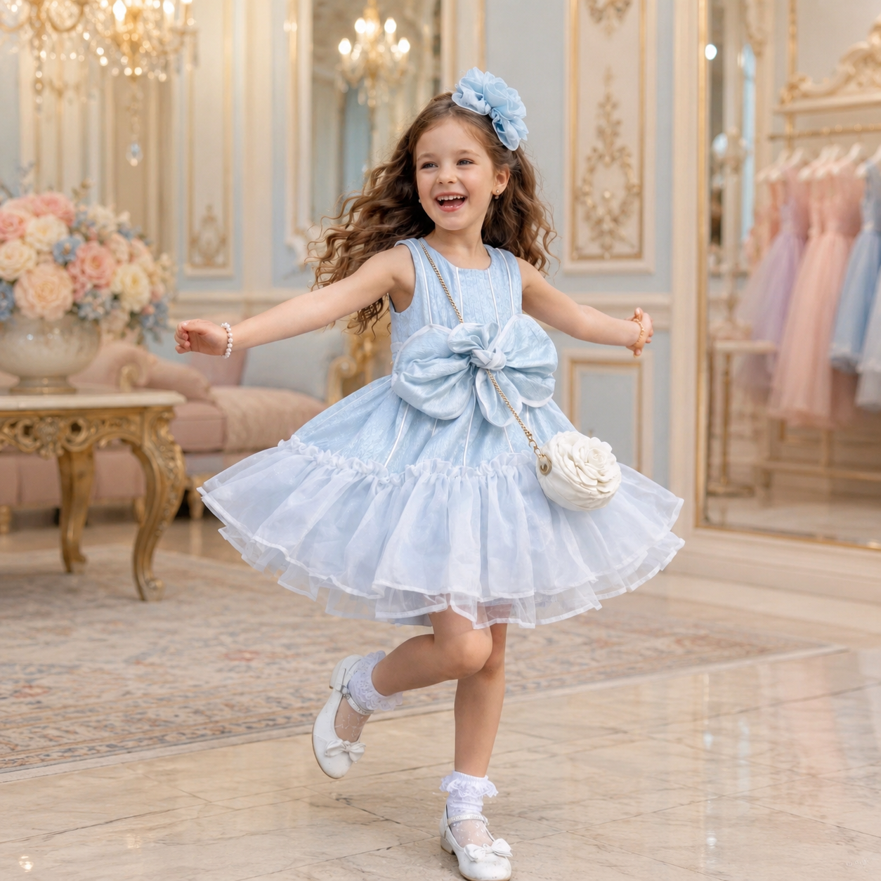 Bluebell Bow Princess Dress