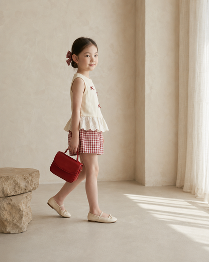 Cherry Bloom Bubble Shorts Set