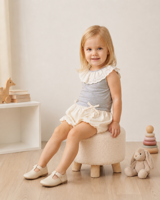 Ruffle Collar Bubble Romper Dress