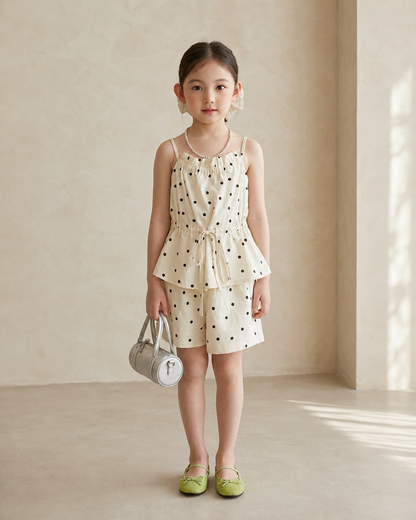 Polka Charm Co-Ord Set with Matching Headband