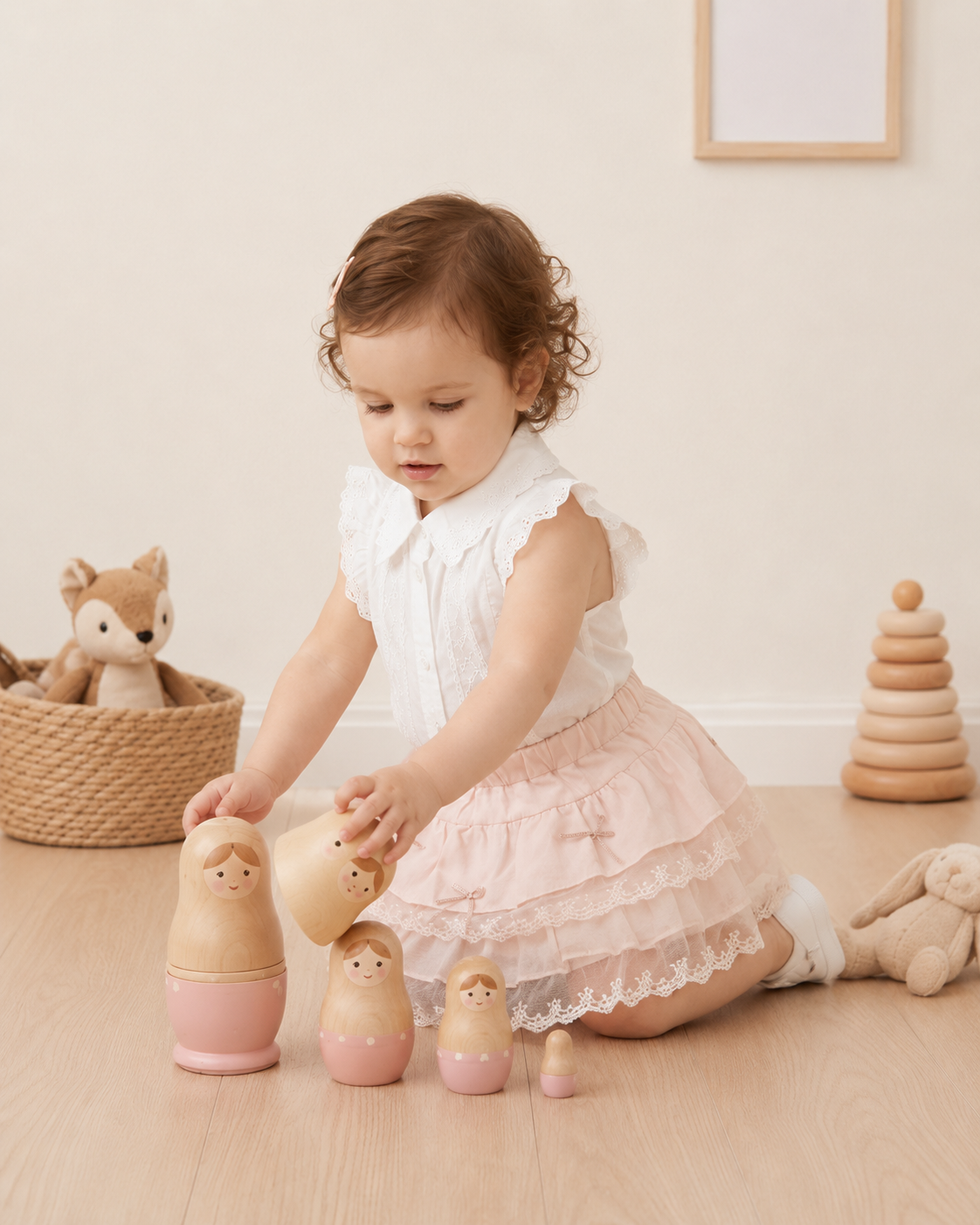 BabyVerse Lace Belle Tiered Skirt Set