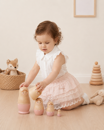 BabyVerse Lace Belle Tiered Skirt Set