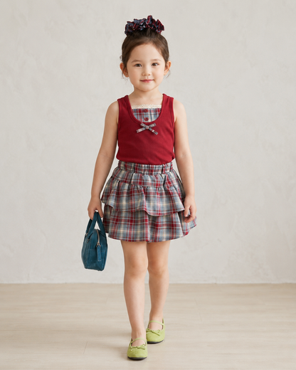 Classic Plaid Ruffle Dress