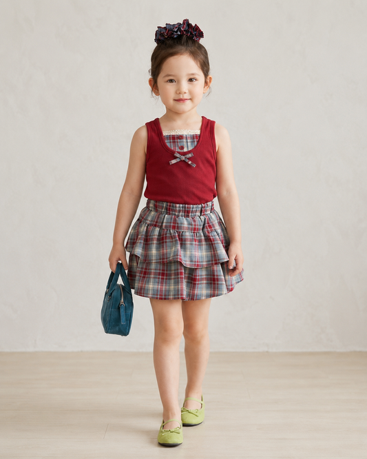 Classic Plaid Ruffle Dress