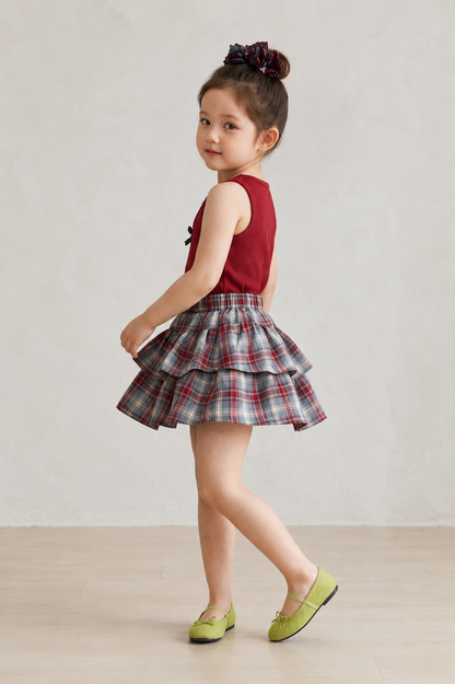 Classic Plaid Ruffle Dress