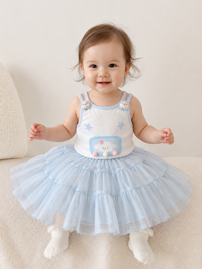 Baby Girl Star & Sheep Tiered Tulle Set