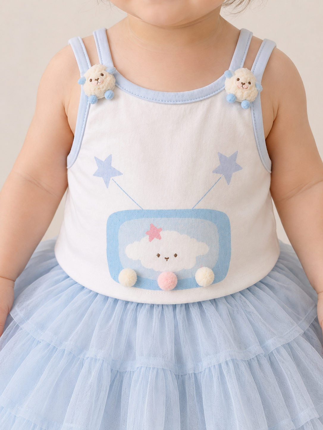 Baby Girl Star & Sheep Tiered Tulle Set