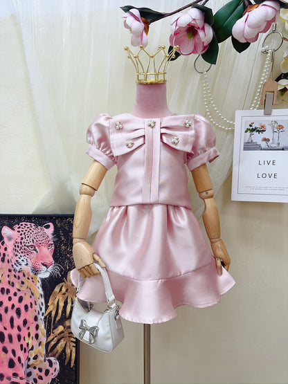 Princess Pearl Bow Party Dress