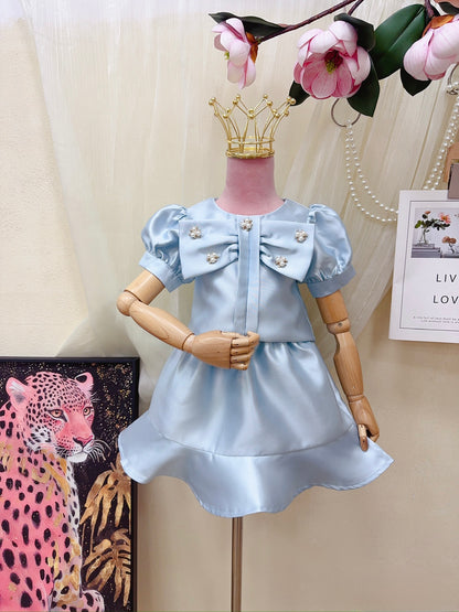 Princess Pearl Bow Party Dress