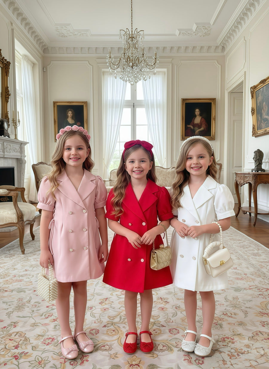 Scarlet Elegance Blazer Dress